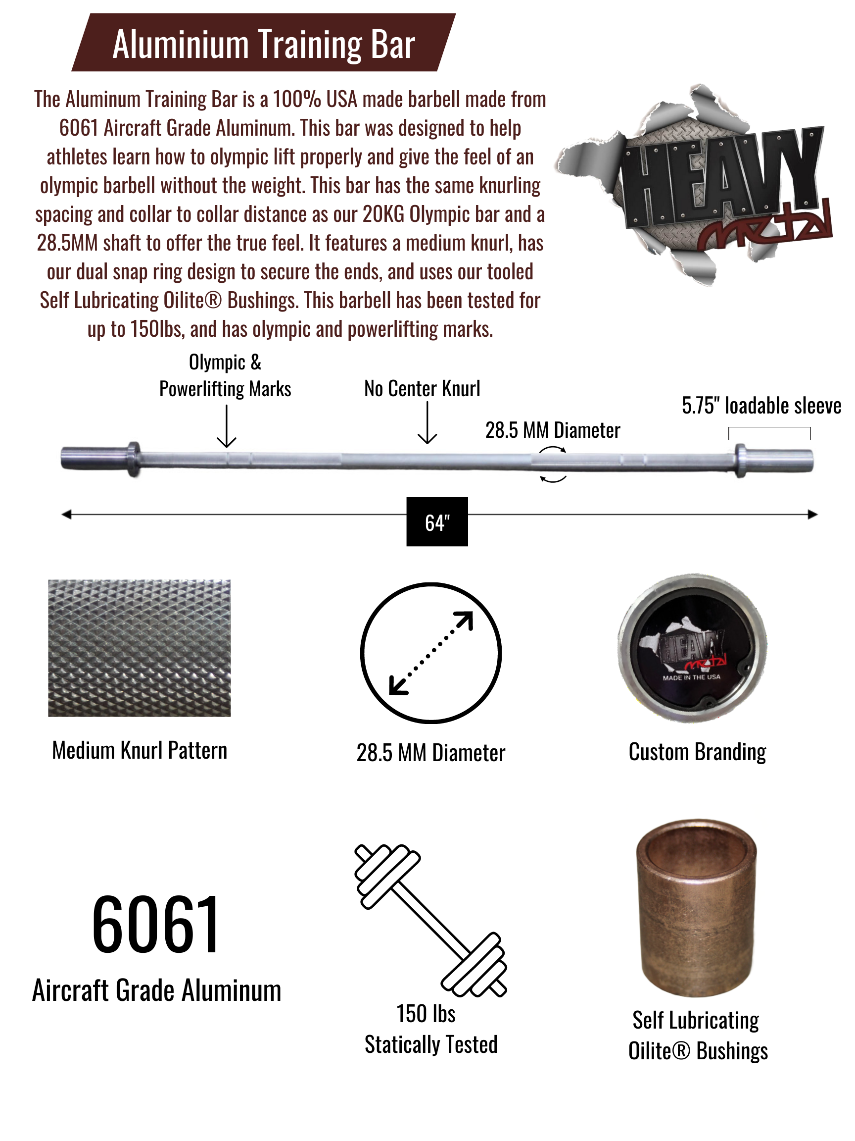 Good Buddy Bar - 15LB Aluminum Training Bar